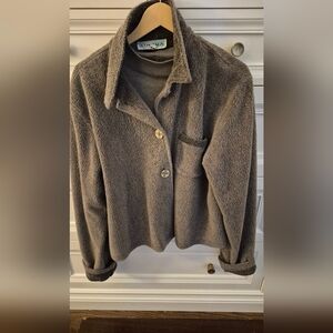 Cozy Taupe Sweater Set 2 Peice  Women's Jacket And Matching Turtleneck
